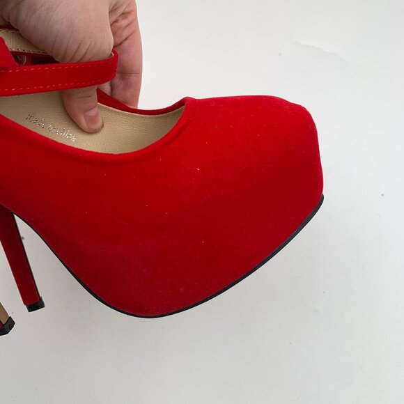 Ankle Strap Platform Pump Heels Size 9.5 - Picture 5 of 5